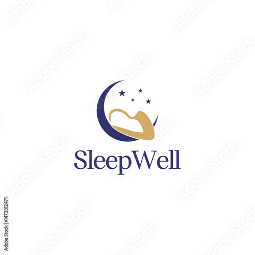 Moon dream Sleep Well Relax  Logo Design editable victor brand identity image  for business name ideas and creative needs 