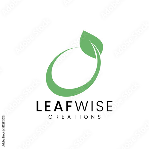 LeafWise Creations Eco-Friendly Logo Design and business name idea & Branding