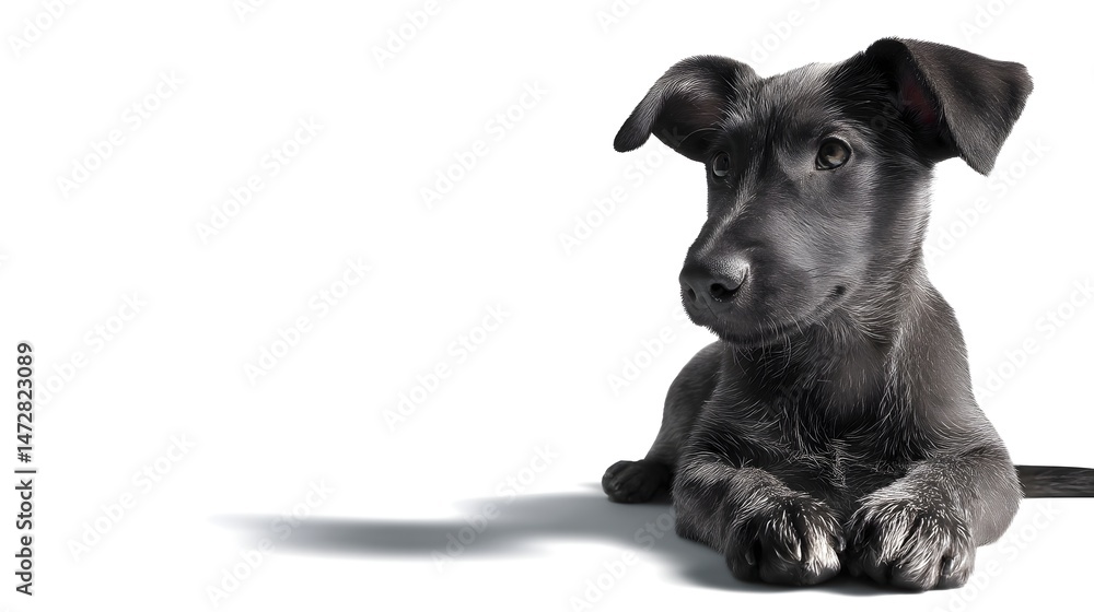 Obraz premium Dog isolated on a white background