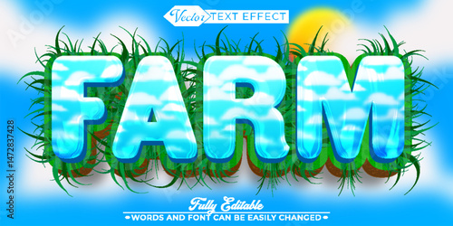 Cartoon Farm Editable Text Effect Template