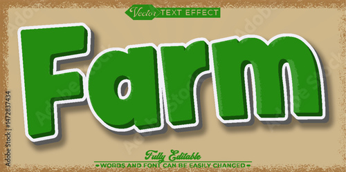 Cartoon Farm Editable Text Effect Template