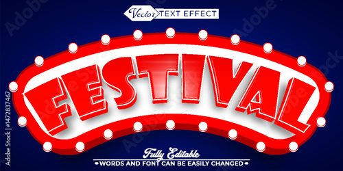Festival Vector Editable Text Effect Template