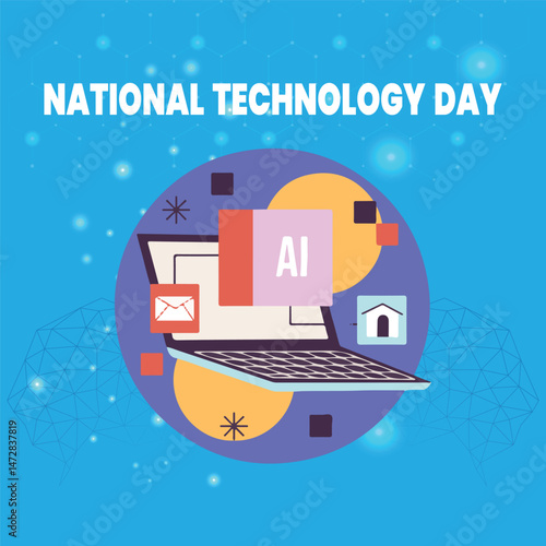 Poster for National Technology Day, It is a tech awareness concept celebrated on May 12