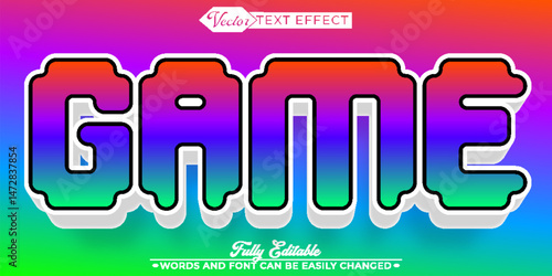  Pixel Game Vector Editable Text Effect Template