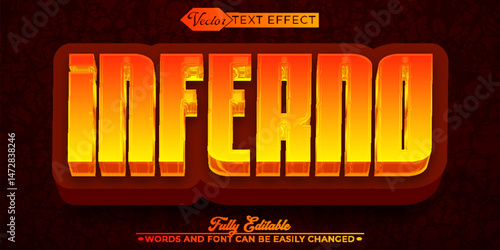  Inferno Vector Editable Text Effect Template