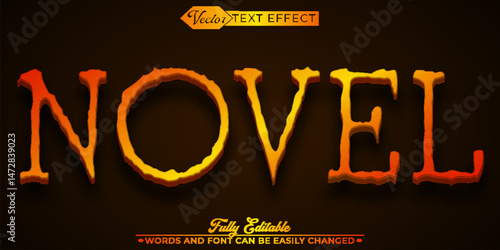 Novel Vector Editable Text Effect Template