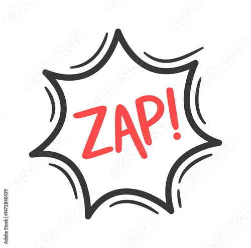 Zap cloud boom effect cartoon