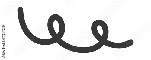 Black curly line filigree ornament