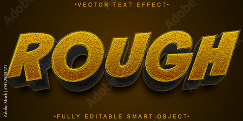 Brown Rough Vector Fully Editable Smart Object Text Effect