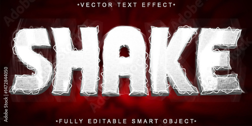 Cartoon Shake Vector Fully Editable Smart Object Text Effect
