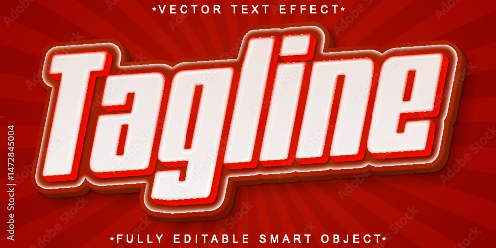 Fototapeta premium Cartoon Tagline Vector Fully Editable Smart Object Text Effect