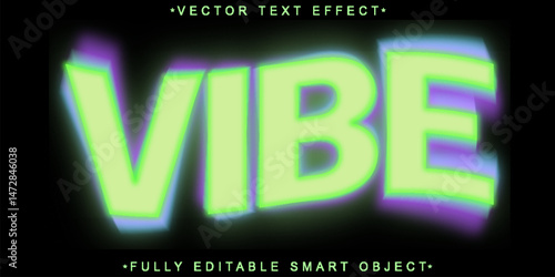 Vibe Vector Fully Editable Smart Object Text Effect