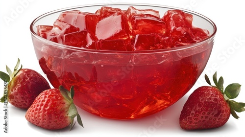 Wallpaper Mural Strawberry flavored gelatin cubes in a bowl Torontodigital.ca