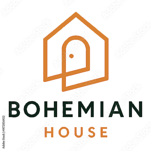 niche door house window shape logo vector icon illustration