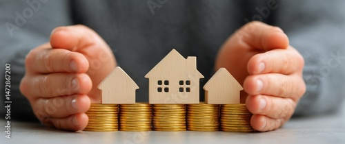 Protecting Investments in Real Estate With Wooden Houses and Gold Coins