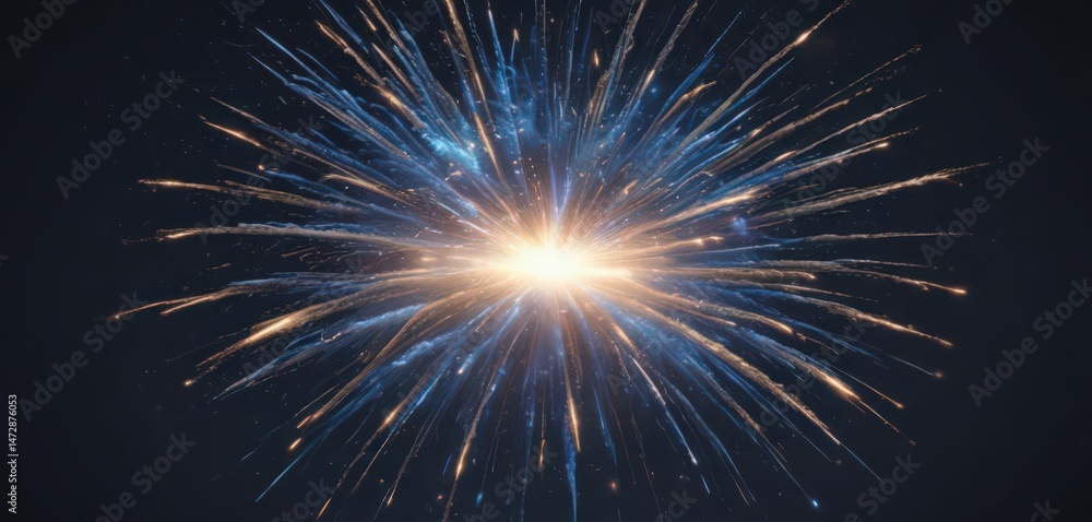 Isolated blue firework burst, vibrant details, explosive energy , celestial, abstract Isolated blue firework burst, vibrant details, explosive energy , celestial, abstract