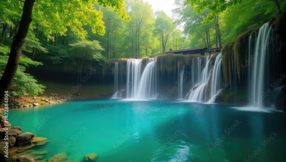 Obraz premium waterfall in the forest