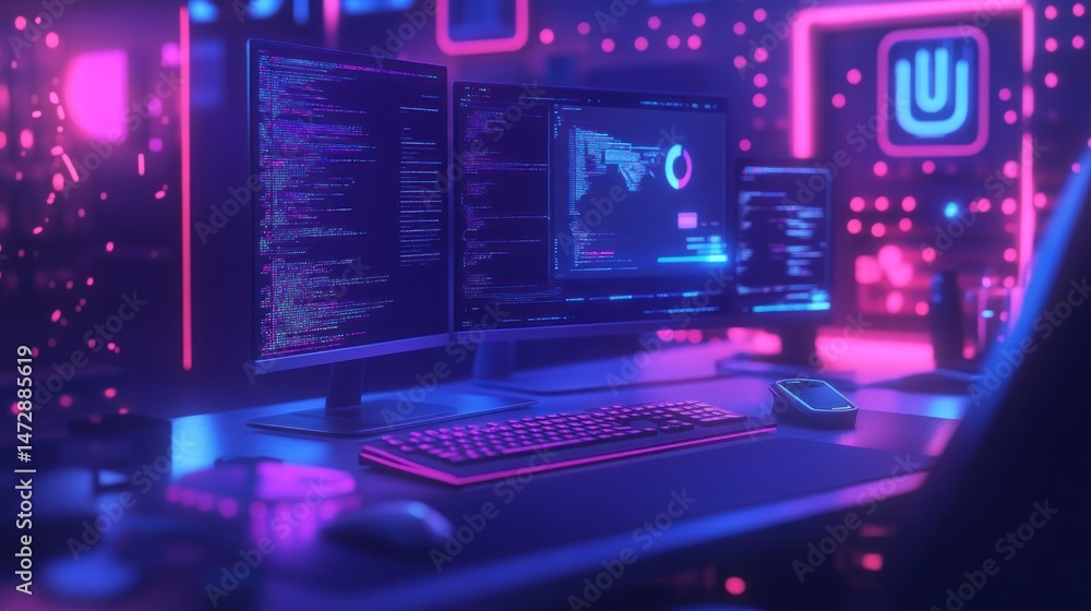 Modern gaming PC setup Modern gaming PC setup