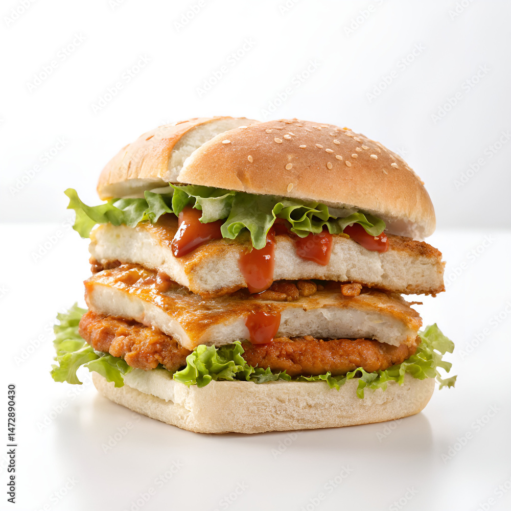 hamburger isolated on white hamburger isolated on white