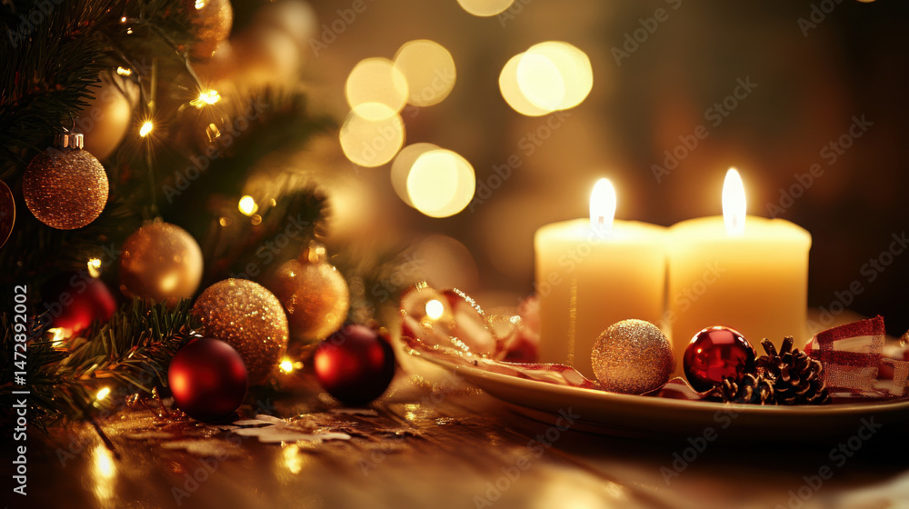 Rustic Holiday Charm: Christmas Place Setting on Wooden Background
Rustic Holiday Charm: Christmas Place Setting on Wooden Background