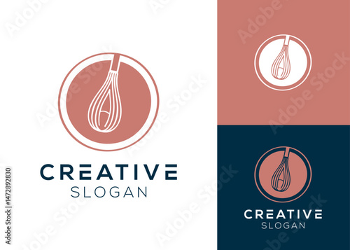 Dough mixer logo design for bread and bakery