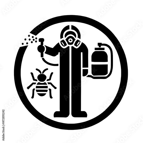 Pest Control Exterminator Vector Icon