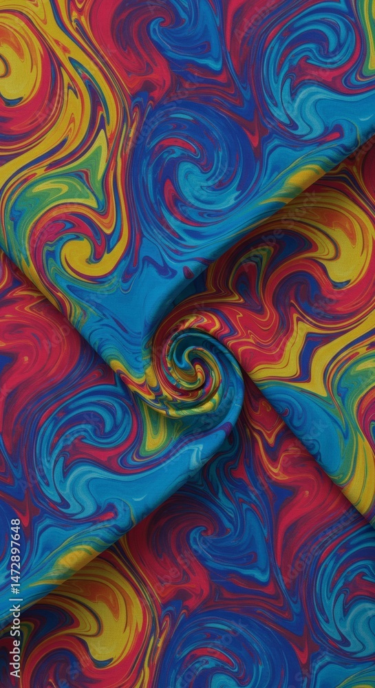 Obraz premium Colorful swirl abstract art background design with vibrant colors and fluid marble texture effect pattern style