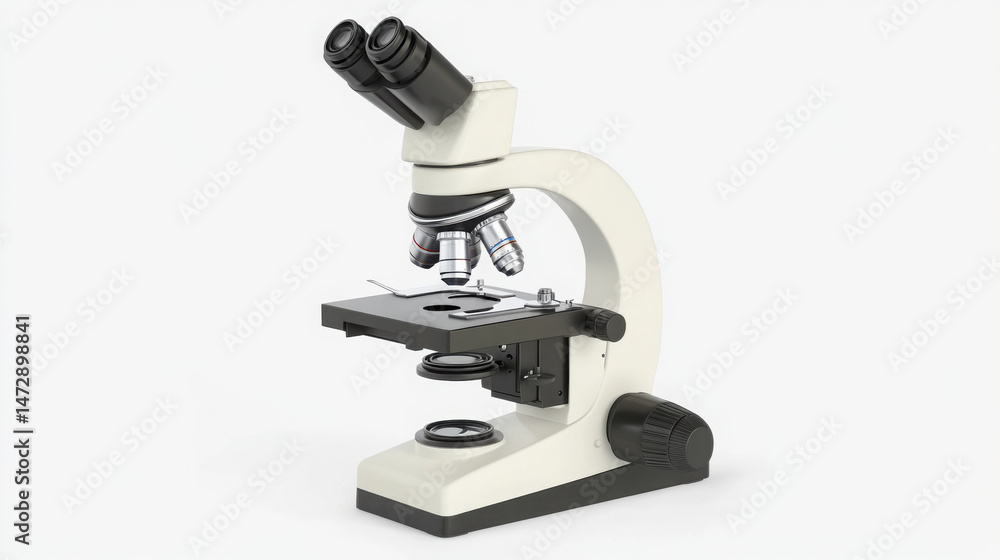 Modern Medical Microscope on Grey Table in Laboratory: Space for Text
Modern Medical Microscope on Grey Table in Laboratory: Space for Text