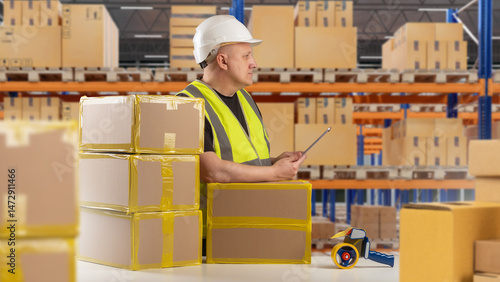 Man is owner of warehouse. ...