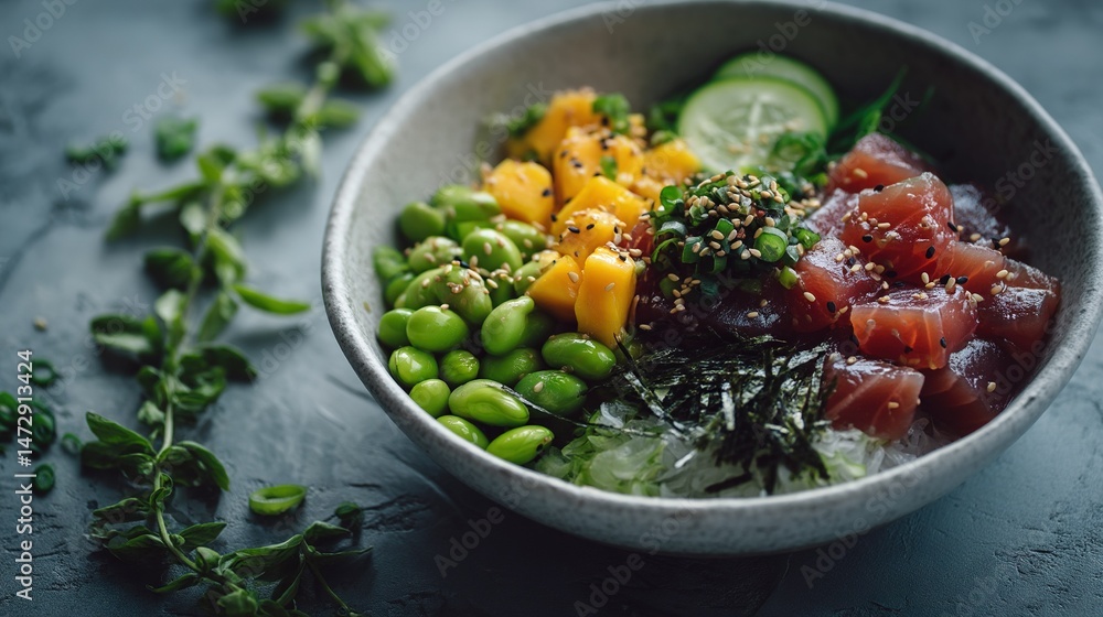 A close-up photo of a colorful bowl filled with juicy peas, crunchy cucumbers, ripe tomatoes, and various vegetables A close-up photo of a colorful bowl filled with juicy peas, crunchy cucumbers, ripe tomatoes, and various vegetables