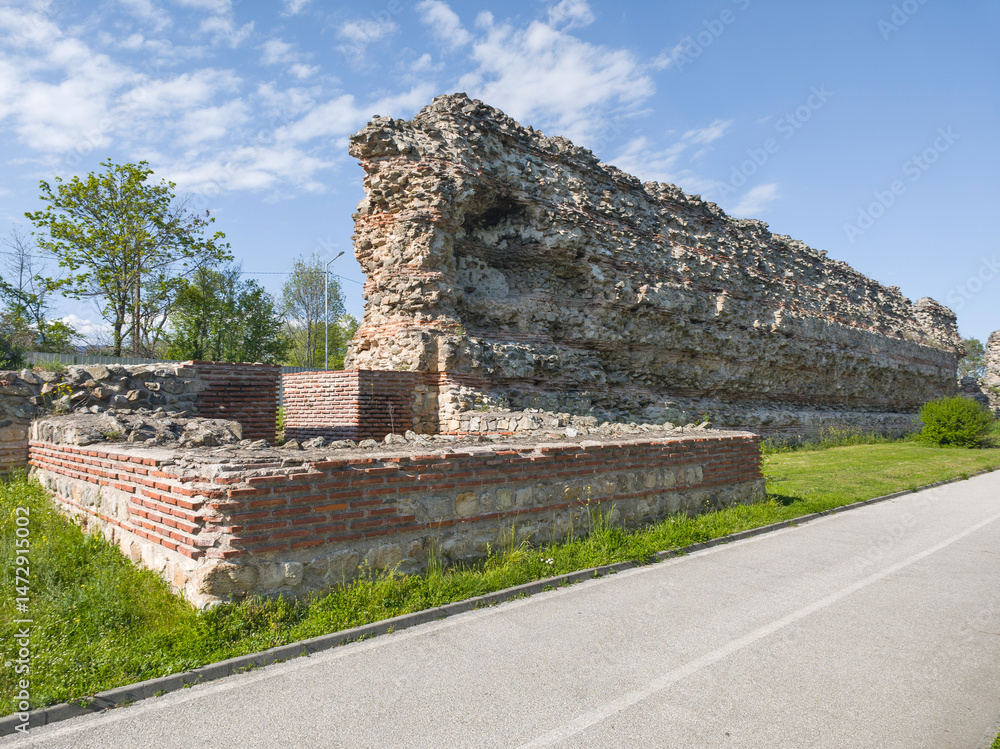 Roman fortifications in town of Hisarya, Bulgaria