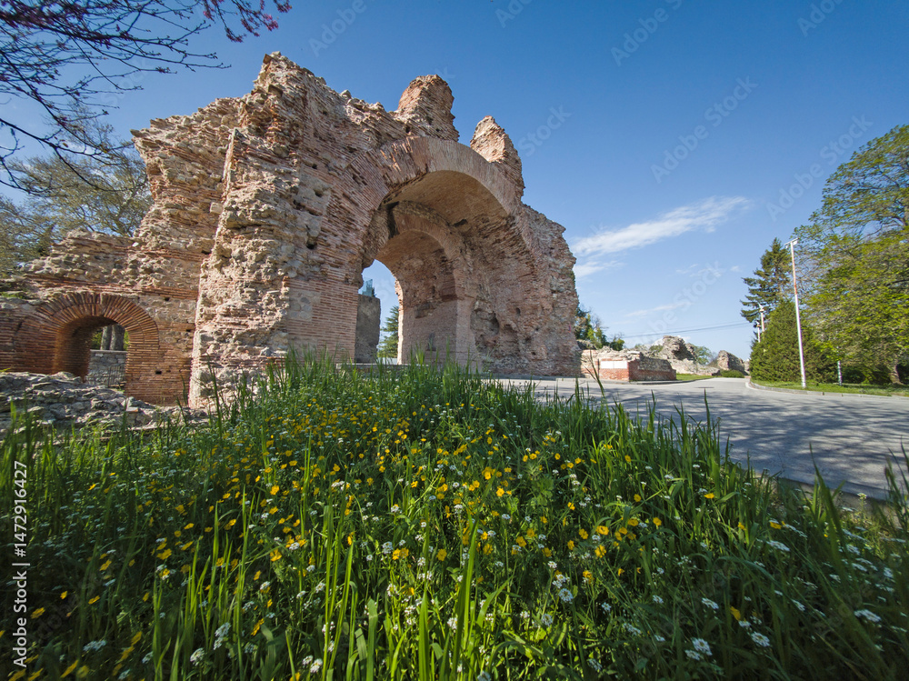 Roman fortifications in town of Hisarya, Bulgaria