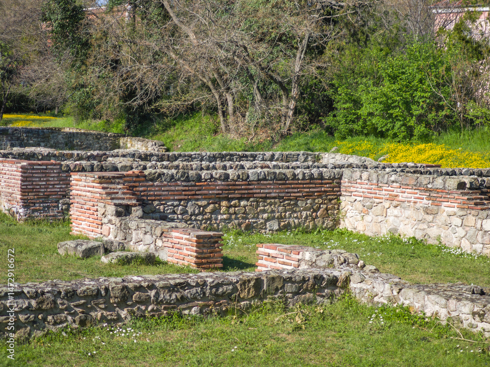 Roman fortifications in town of Hisarya, Bulgaria