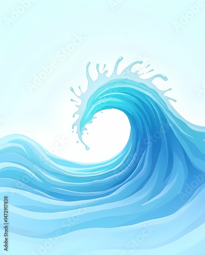 Playful Ocean Wave with Splash