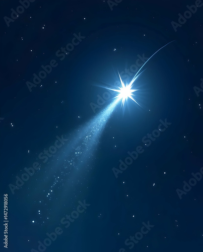 Shooting Star with Tiny Trail