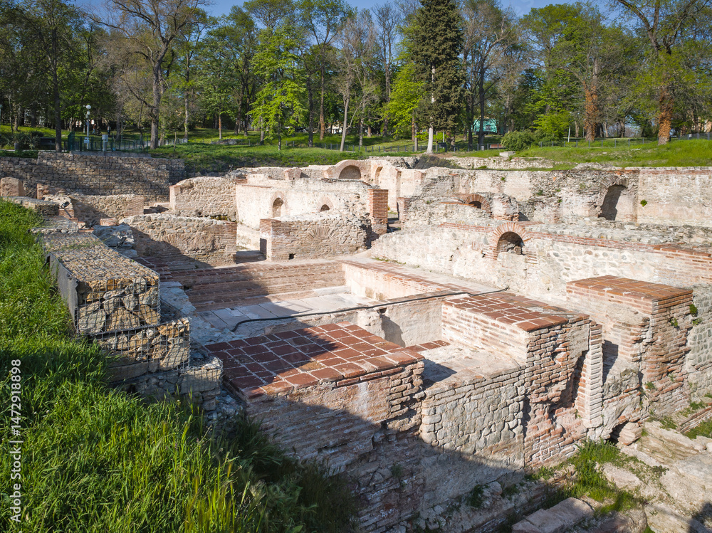 Roman fortifications in town of Hisarya, Bulgaria