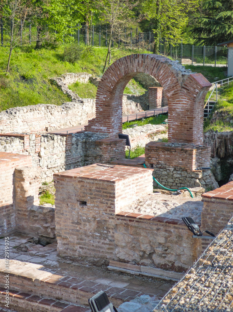 Roman fortifications in town of Hisarya, Bulgaria