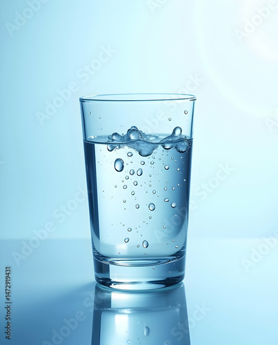 Minimal Glass with Water Droplets