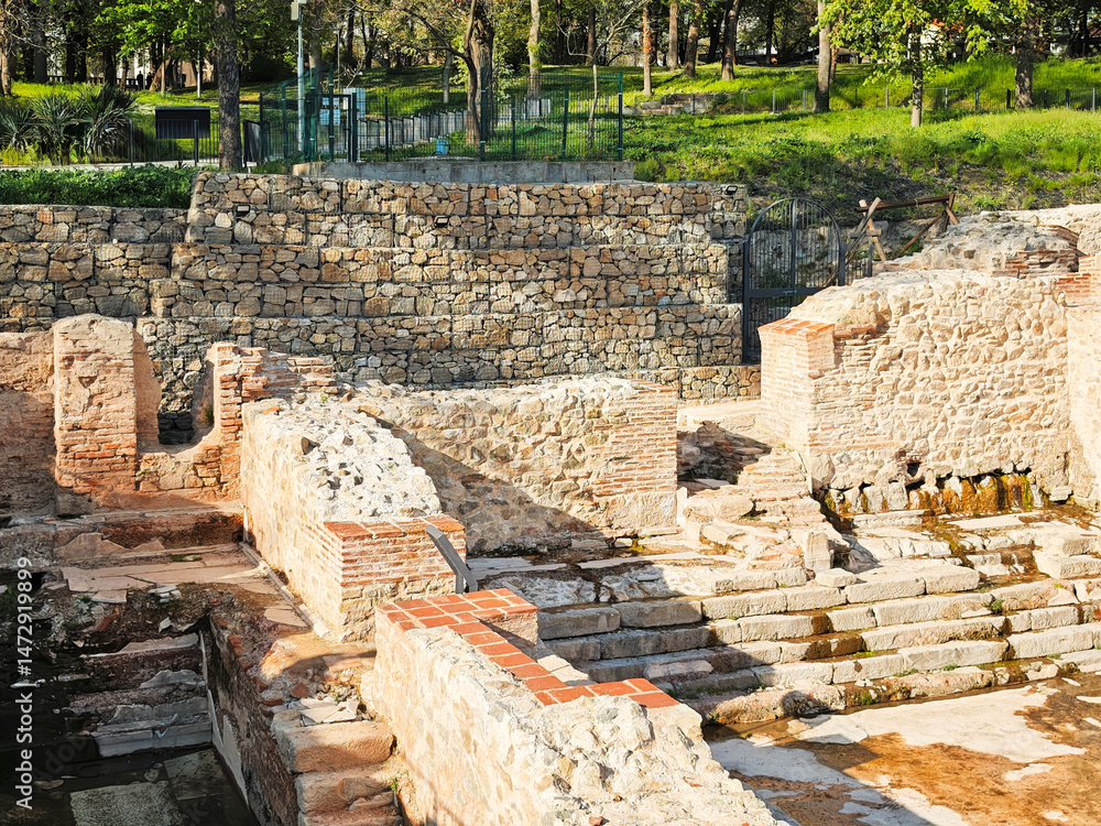 Roman fortifications in town of Hisarya, Bulgaria
