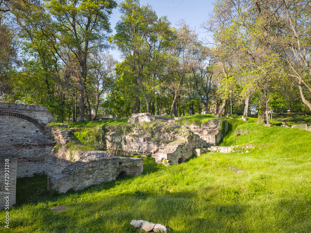 Roman fortifications in town of Hisarya, Bulgaria