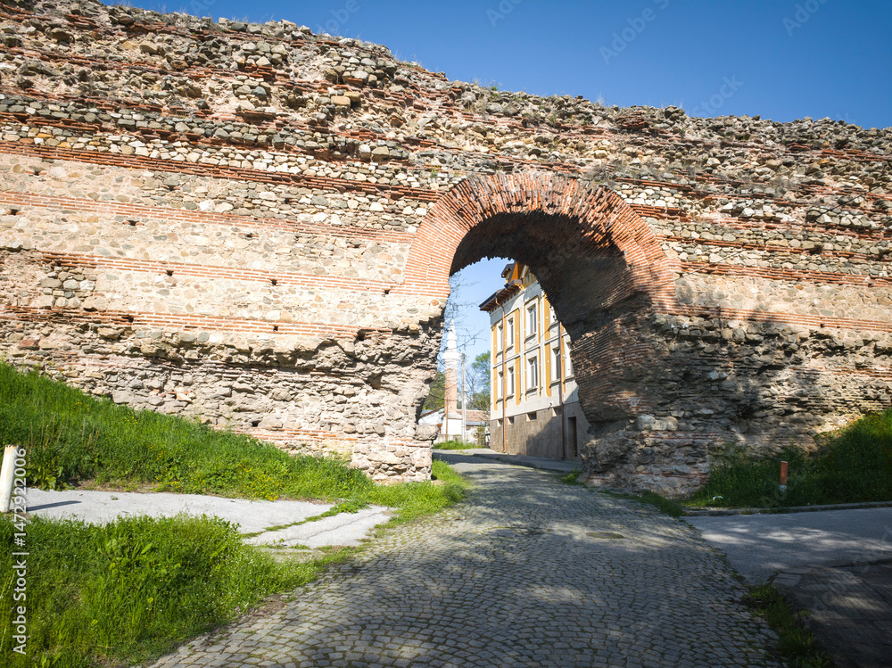 Roman fortifications in town of Hisarya, Bulgaria