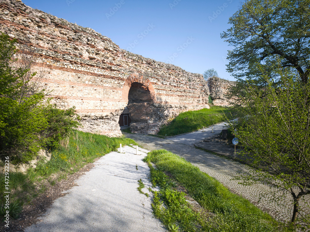 Roman fortifications in town of Hisarya, Bulgaria