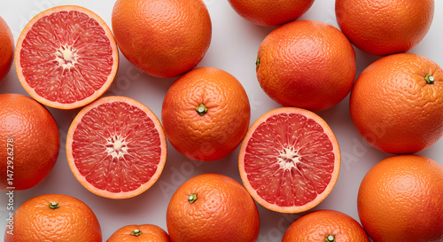 Aromatic Citrus Display Featuring Cara Cara Oranges And Sliced Segments