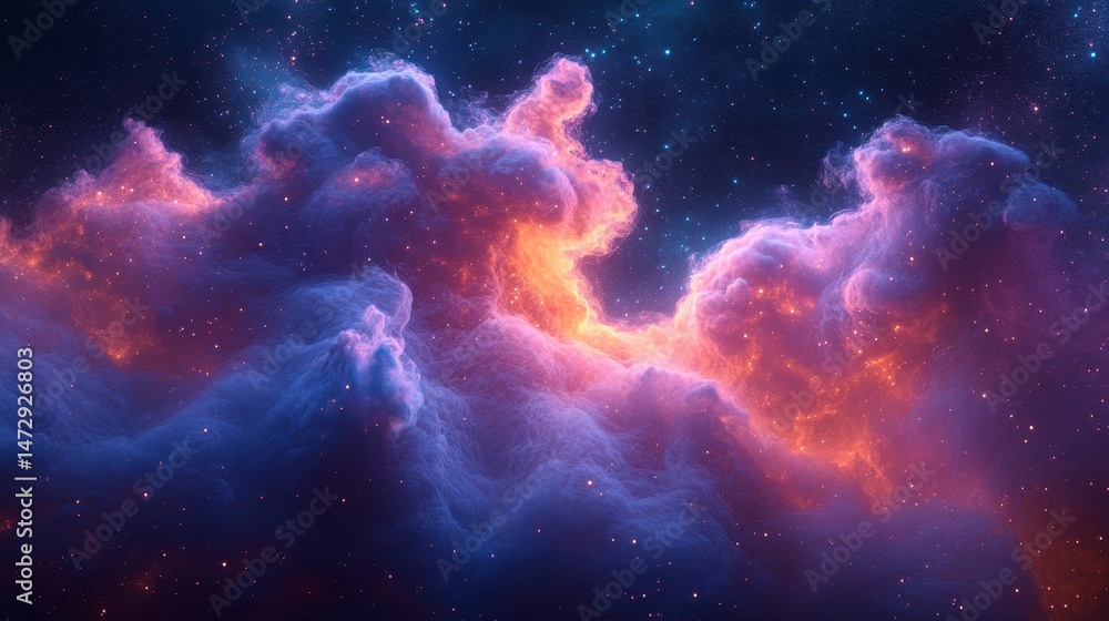 Glowing celestial cloudscape Glowing celestial cloudscape