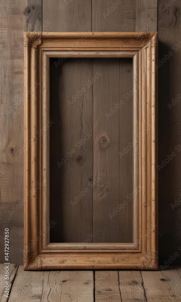 Stylish frame collage mockup; various shapes and colors on rustic wood, empty, rustic Stylish frame collage mockup; various shapes and colors on rustic wood, empty, rustic