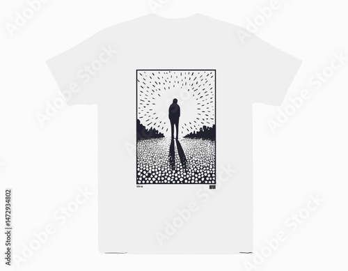 Aesthetic illustration of depression pointilism Streetwear t shirt design, vector graphic, typographic poster or tshirts street wear and Urban sty