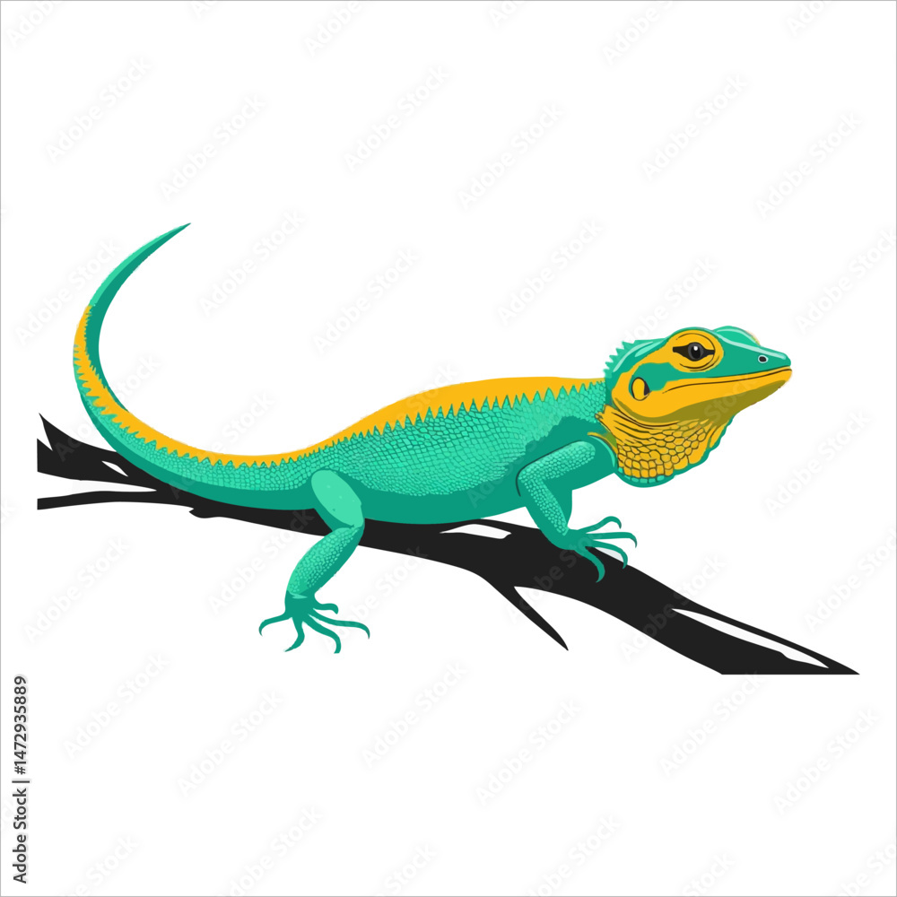 Obraz premium Anole vektor flat