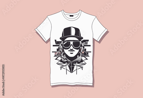 abstract illustration of future Streetwear t shirt design, vector graphic, typographic poster or tshirts street wear and Urban style