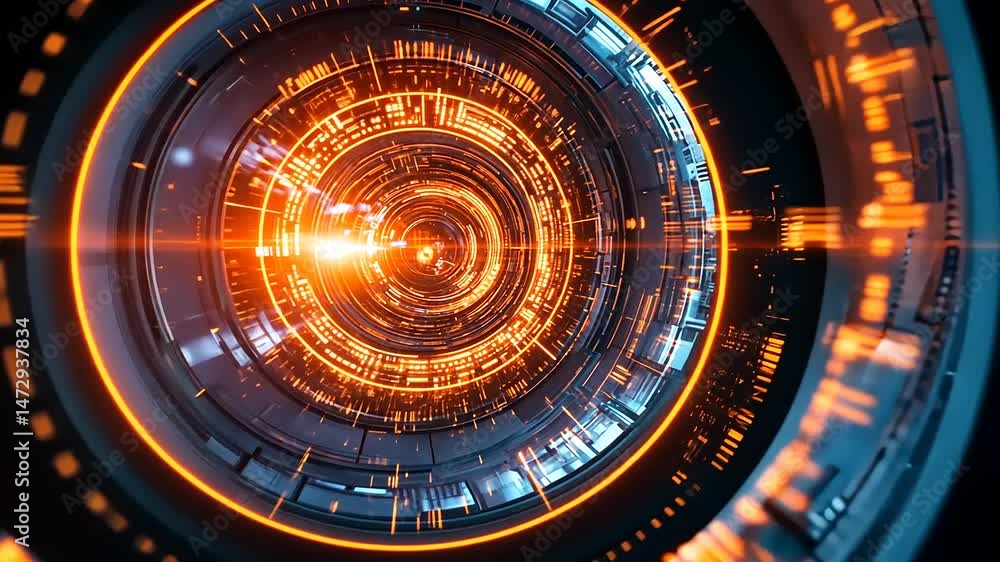 Abstract Technology Background with Bright Energy Abstract Technology Background with Bright Energy