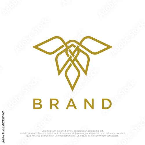 Unique Letter T Insect Logo, suitable for any business with initials T with Animal Insect Symbol